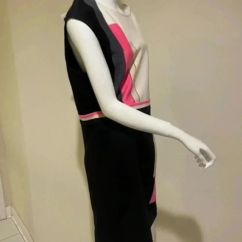 ST.John Cavier multi gorgeous dress,new with a tag black, pink & cream stripes - Picture 4 of 16